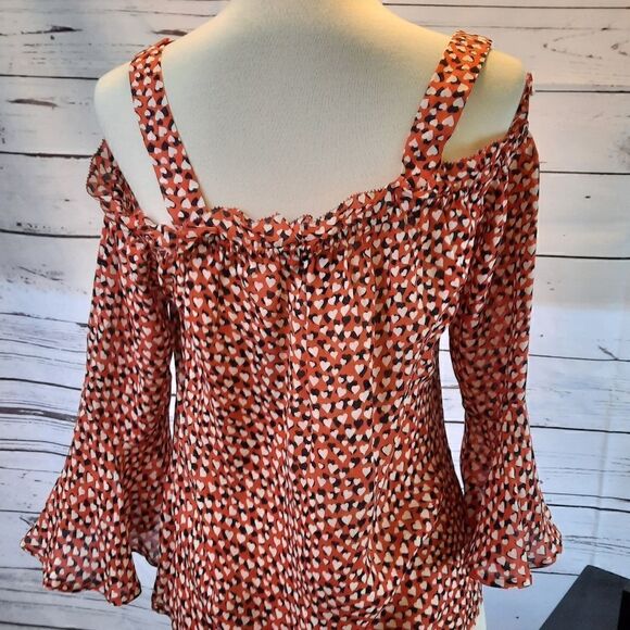 NWT J CREW Silk Cold Shoulder Blouse - Picture 10 of 16
